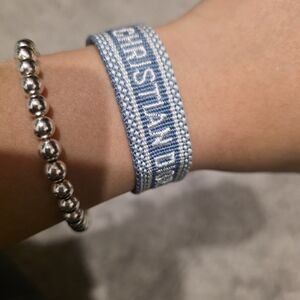 Christian Dior Blue Woven Bracelet